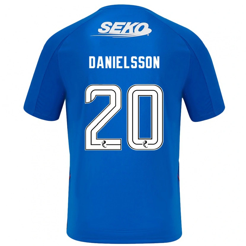 Danxen Enfant Maillot Jenny Julia Danielsson #20 Bleu Foncé Tenues Domicile 2024/25 T-Shirt