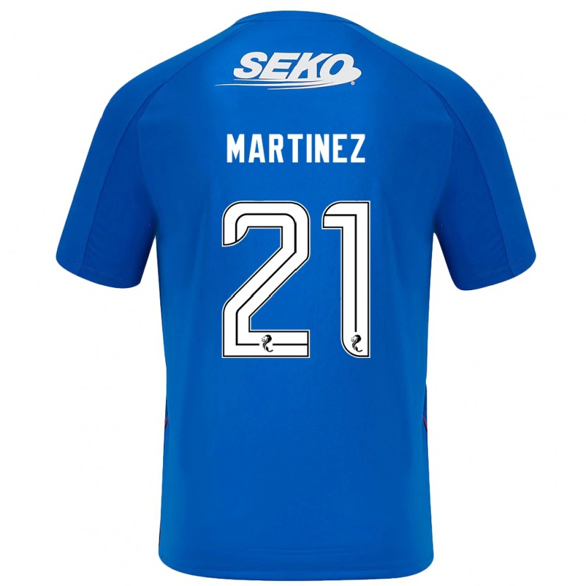 Danxen Enfant Maillot Lisa Martinez #21 Bleu Foncé Tenues Domicile 2024/25 T-Shirt