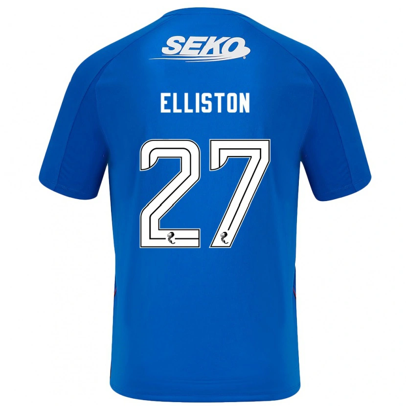 Danxen Enfant Maillot Maddie Elliston #27 Bleu Foncé Tenues Domicile 2024/25 T-Shirt