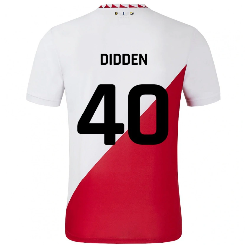 Danxen Enfant Maillot Matisse Didden #40 Blanc Rouge Tenues Domicile 2024/25 T-Shirt