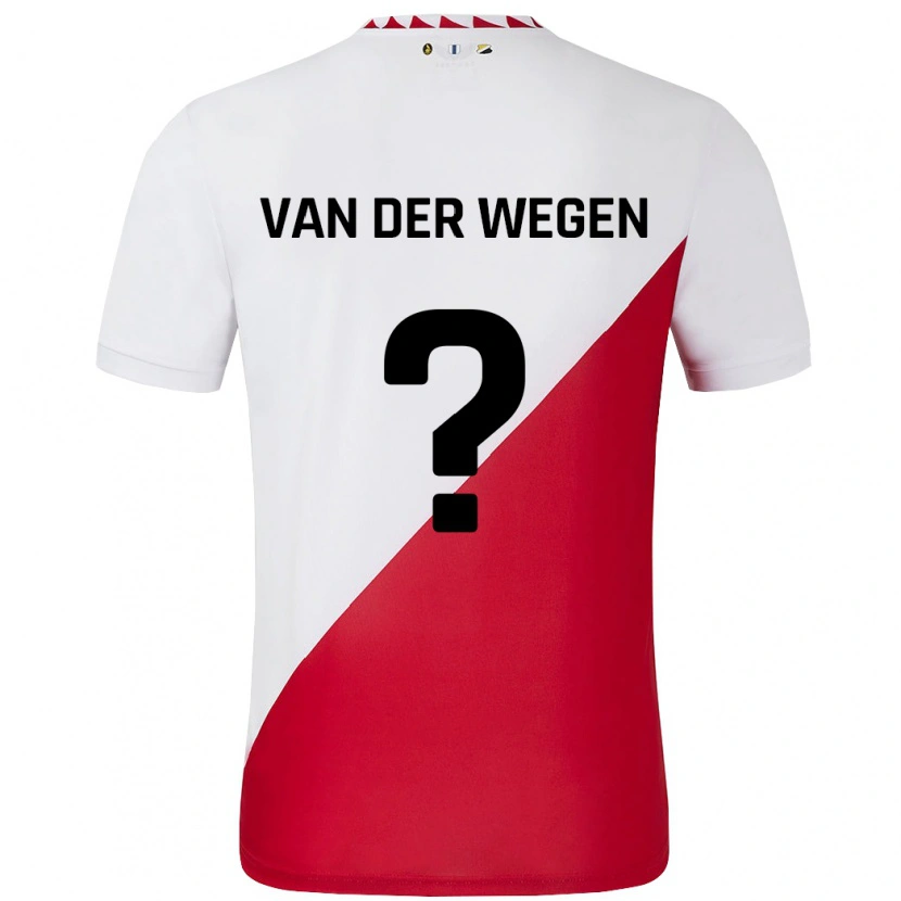 Danxen Enfant Maillot Sil Van Der Wegen #0 Blanc Rouge Tenues Domicile 2024/25 T-Shirt