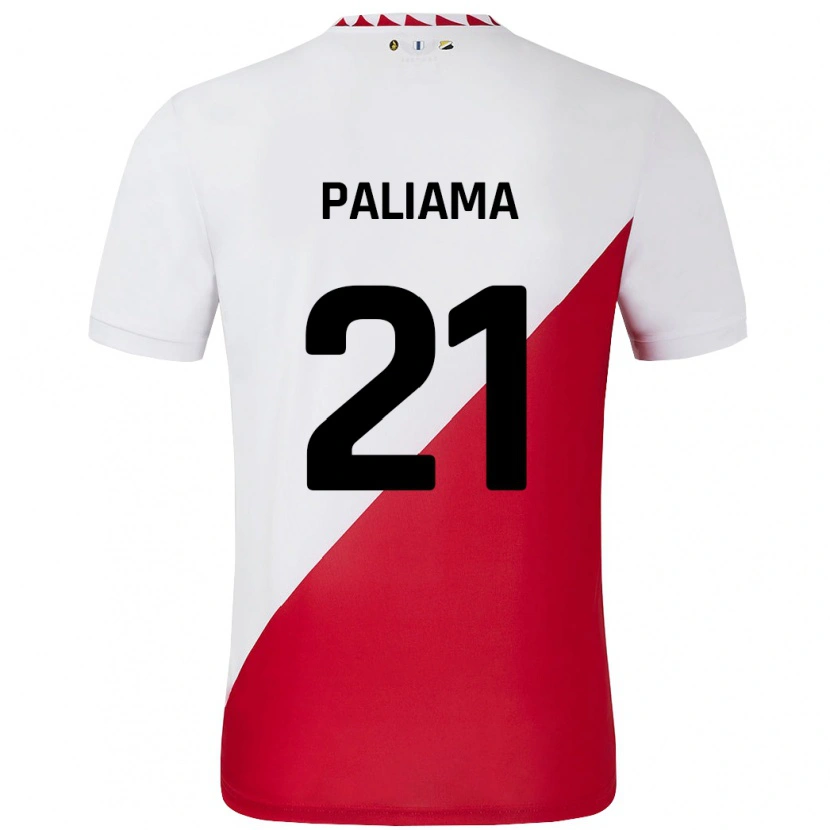 Danxen Enfant Maillot Joni Paliama #21 Blanc Rouge Tenues Domicile 2024/25 T-Shirt