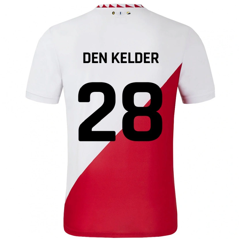 Danxen Enfant Maillot Gera Op Den Kelder #28 Blanc Rouge Tenues Domicile 2024/25 T-Shirt