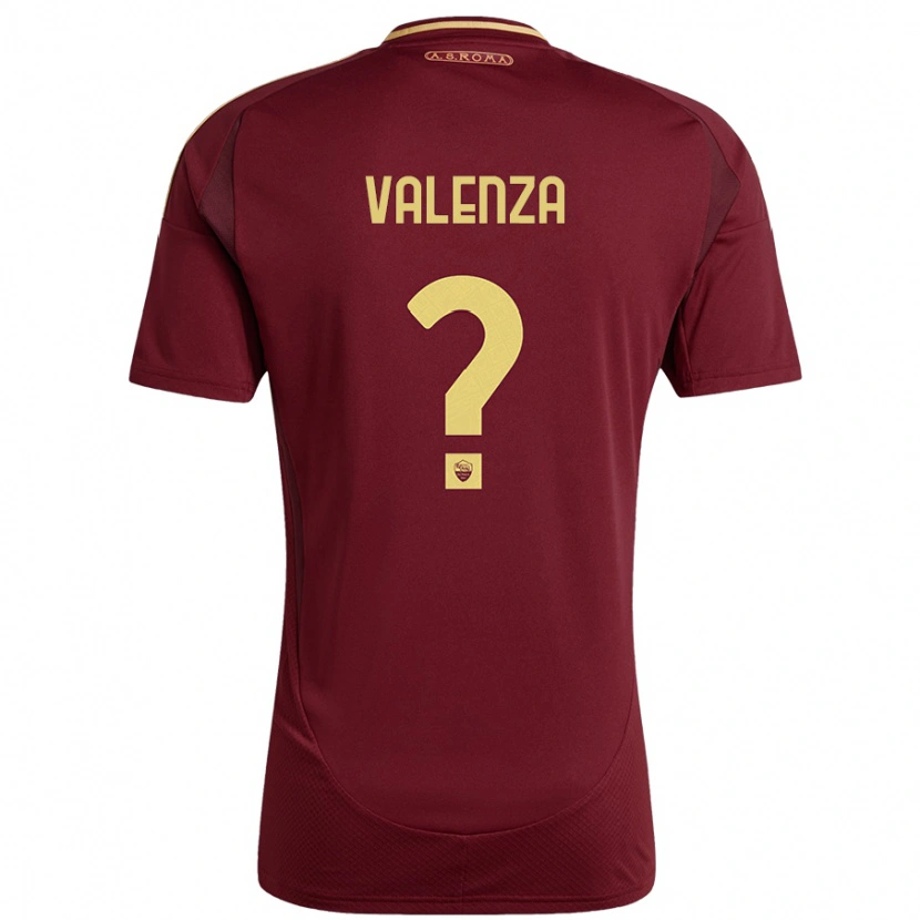 Danxen Enfant Maillot Salvatore Valenza #0 Rouge Brun Or Tenues Domicile 2024/25 T-Shirt