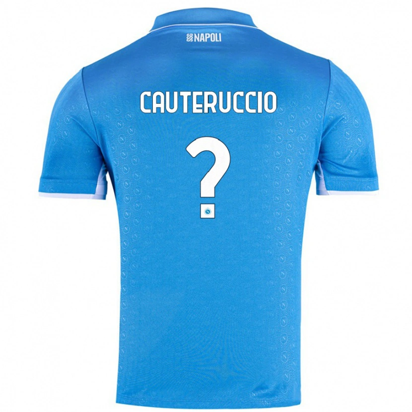 Danxen Enfant Maillot Walter Cauteruccio #0 Bleu Ciel Tenues Domicile 2024/25 T-Shirt