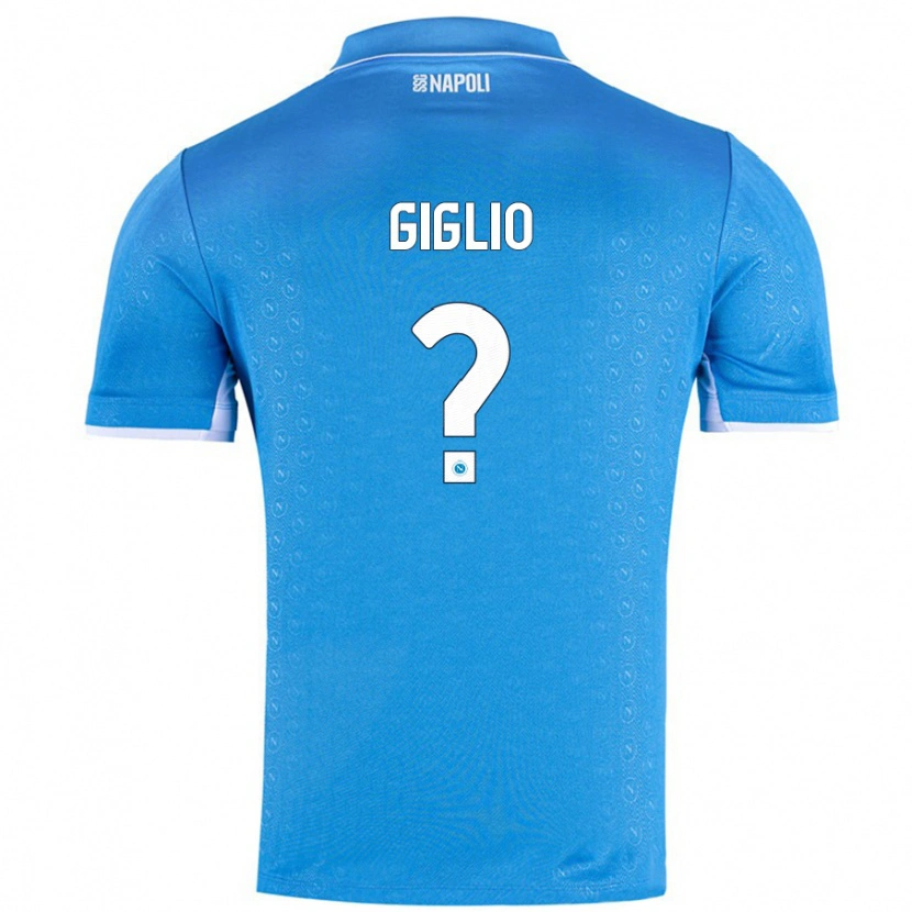 Danxen Enfant Maillot Angelo Giglio #0 Bleu Ciel Tenues Domicile 2024/25 T-Shirt