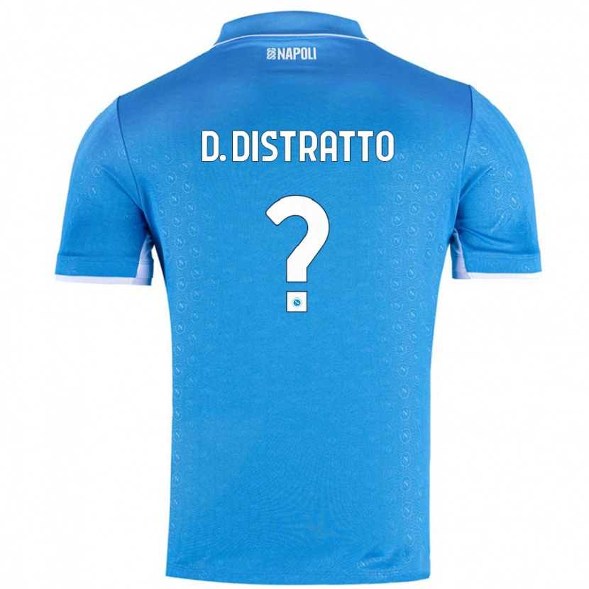 Danxen Enfant Maillot Donato Distratto #0 Bleu Ciel Tenues Domicile 2024/25 T-Shirt