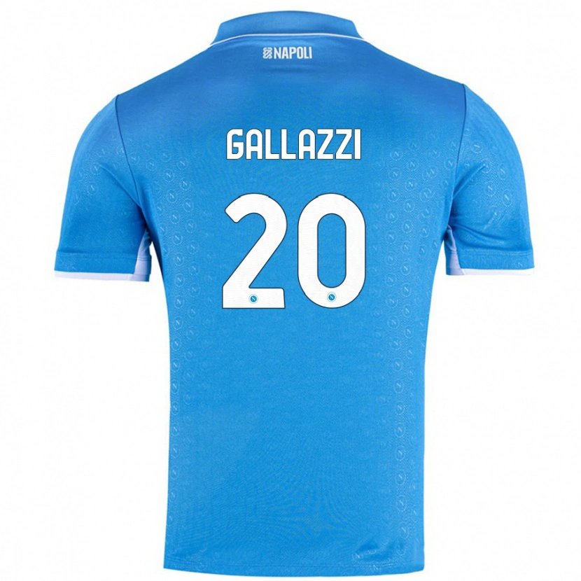 Danxen Enfant Maillot Valentina Gallazzi #20 Bleu Ciel Tenues Domicile 2024/25 T-Shirt