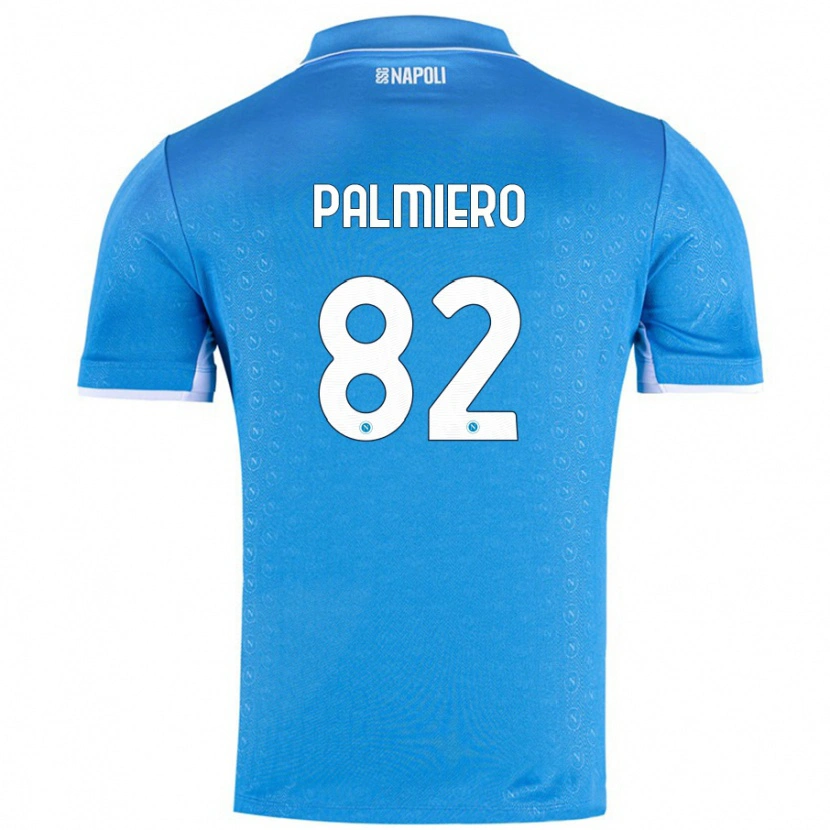 Danxen Enfant Maillot Luca Palmiero #82 Bleu Ciel Tenues Domicile 2024/25 T-Shirt