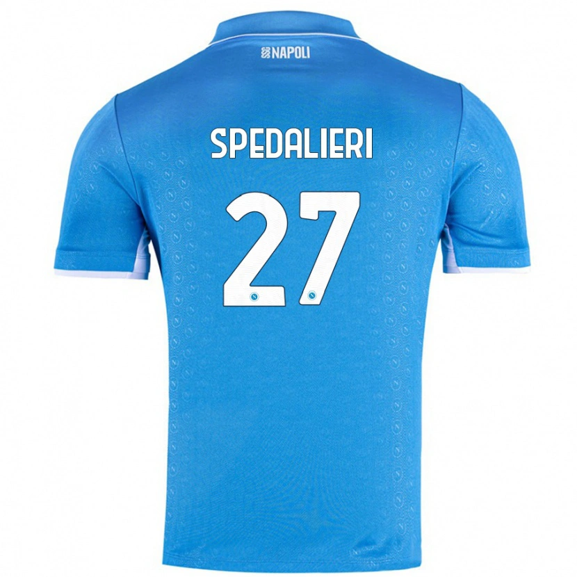 Danxen Enfant Maillot Johnatan Andrea Spedalieri #27 Bleu Ciel Tenues Domicile 2024/25 T-Shirt