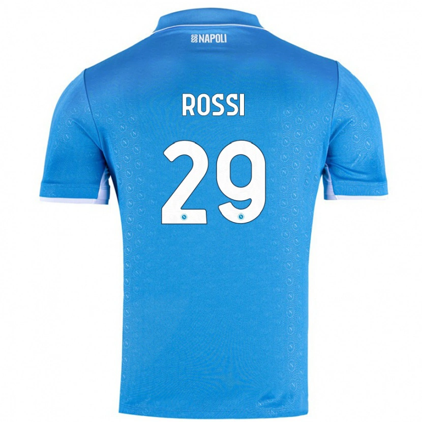 Danxen Enfant Maillot Francesco Rossi #29 Bleu Ciel Tenues Domicile 2024/25 T-Shirt