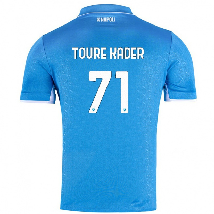 Danxen Enfant Maillot Aziz Toure Kader #71 Bleu Ciel Tenues Domicile 2024/25 T-Shirt