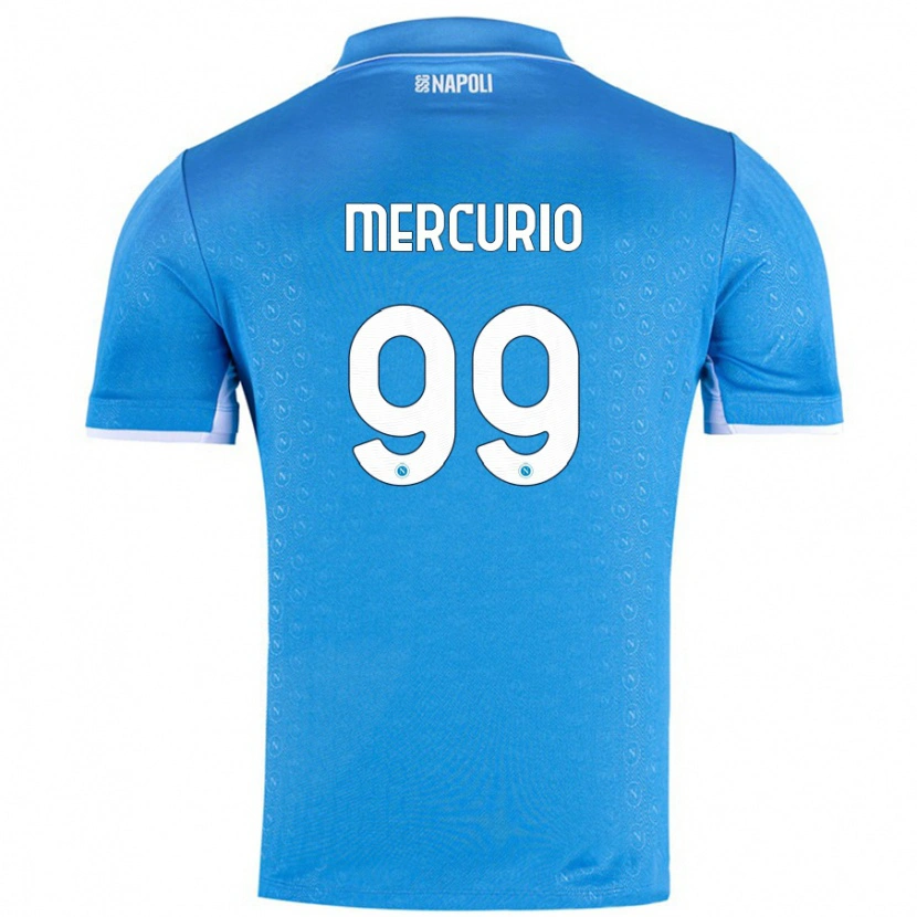 Danxen Enfant Maillot Giovanni Mercurio #99 Bleu Ciel Tenues Domicile 2024/25 T-Shirt