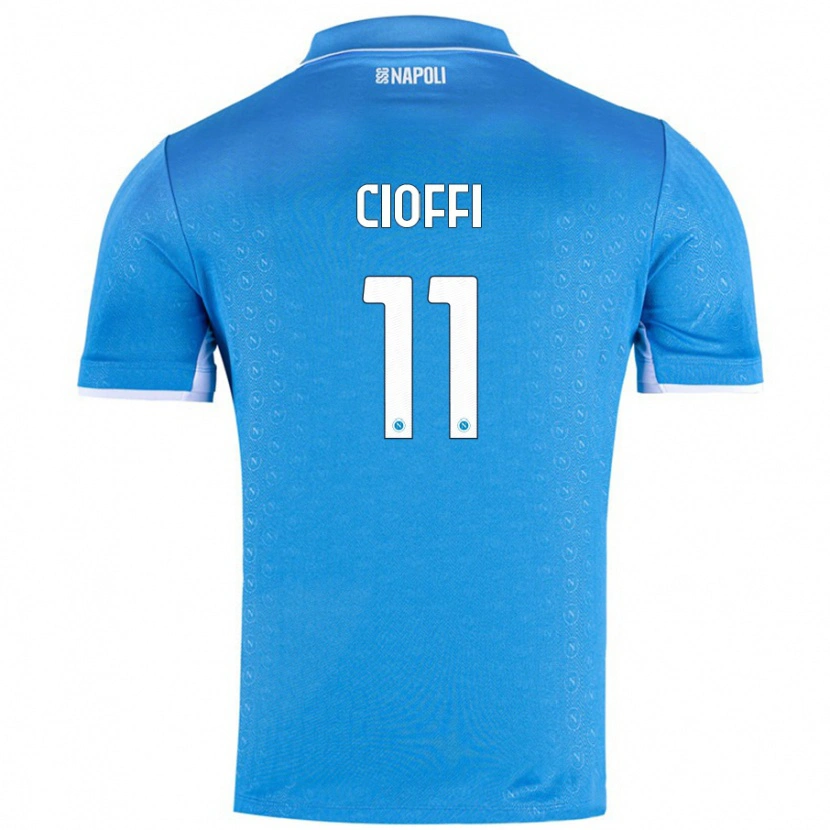 Danxen Enfant Maillot Antonio Cioffi #11 Bleu Ciel Tenues Domicile 2024/25 T-Shirt