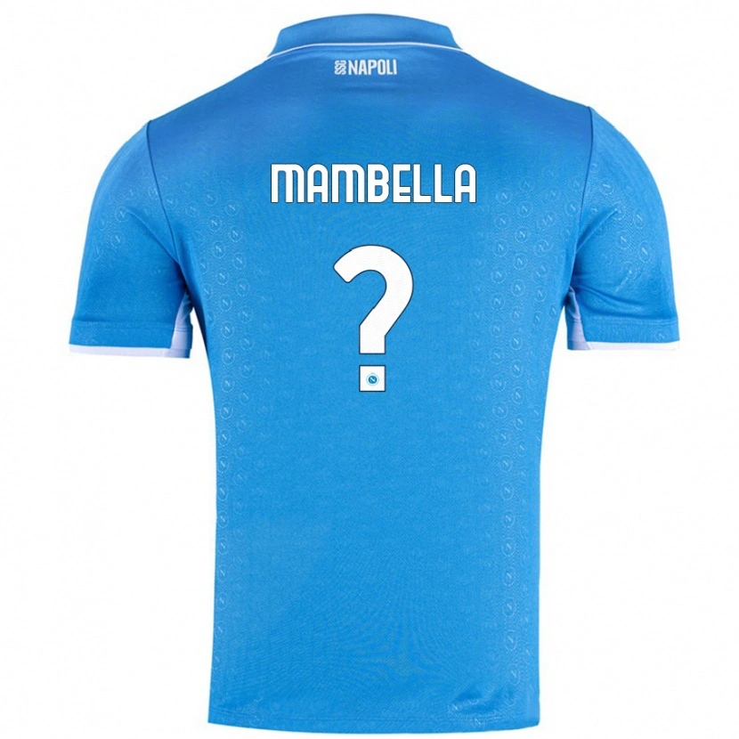 Danxen Enfant Maillot Andrea Mambella #0 Bleu Ciel Tenues Domicile 2024/25 T-Shirt