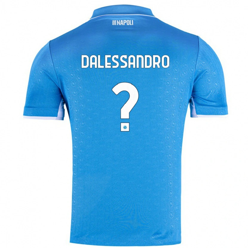 Danxen Enfant Maillot Nicola Dalessandro #0 Bleu Ciel Tenues Domicile 2024/25 T-Shirt