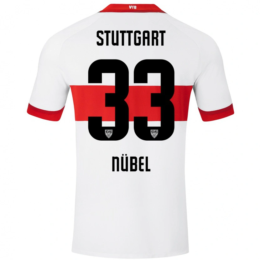 Danxen Enfant Maillot Alexander Nübel #33 Blanc Rouge Tenues Domicile 2024/25 T-Shirt