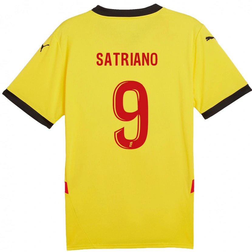 Danxen Enfant Maillot Martín Satriano #9 Jaune Rouge Tenues Domicile 2024/25 T-Shirt