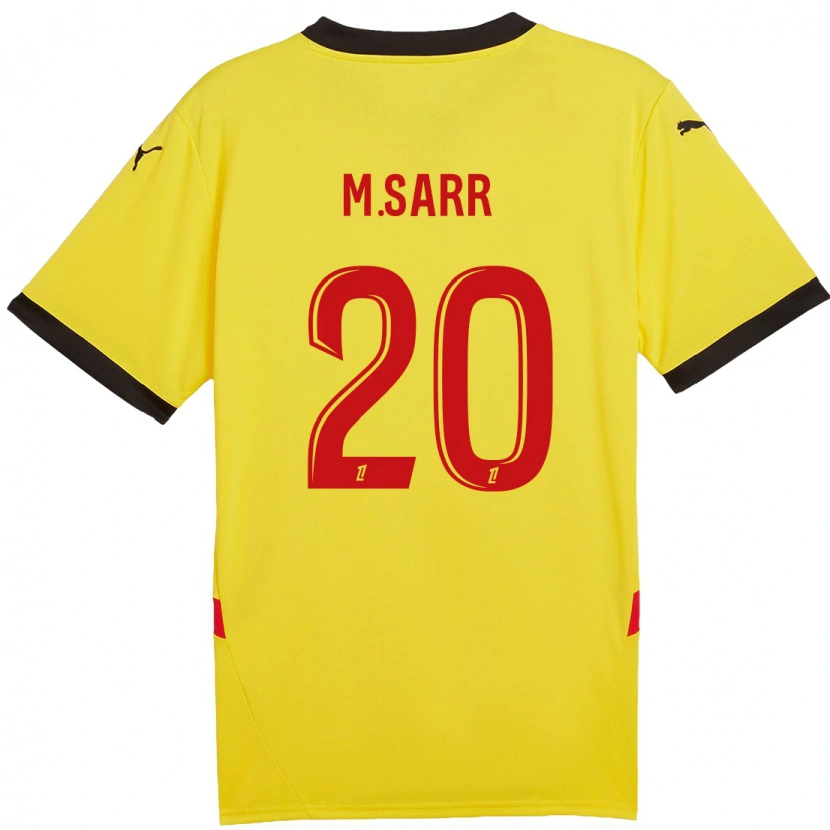 Danxen Enfant Maillot Malang Sarr #20 Jaune Rouge Tenues Domicile 2024/25 T-Shirt