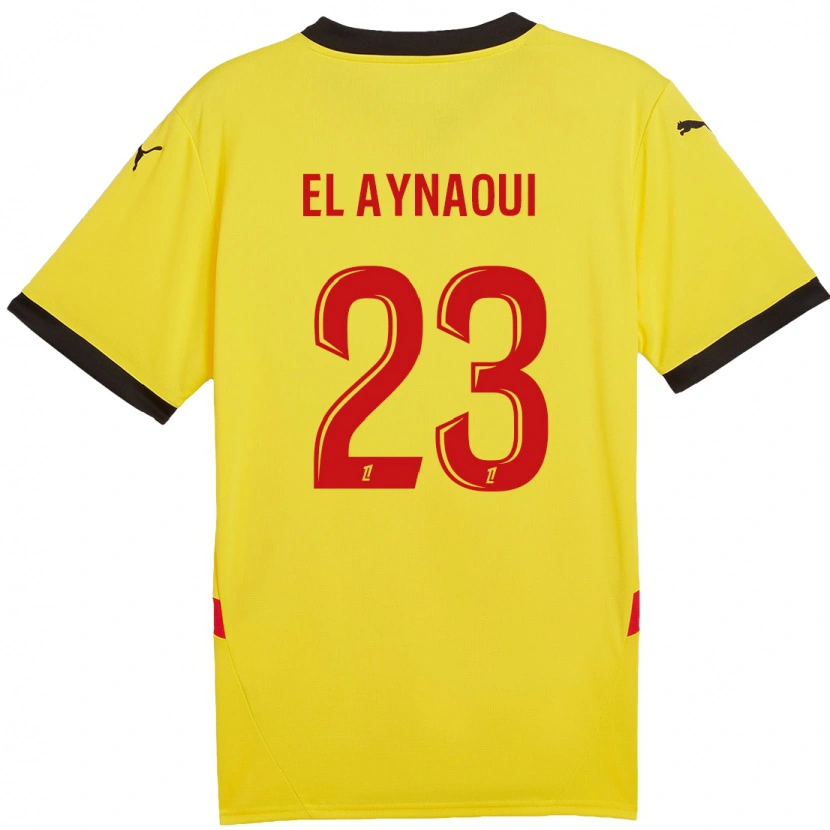 Danxen Enfant Maillot Neil El Aynaoui #23 Jaune Rouge Tenues Domicile 2024/25 T-Shirt