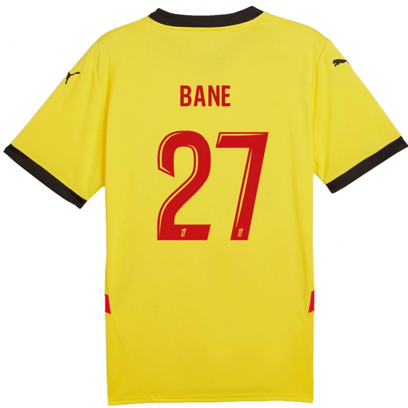 Danxen Enfant Maillot Sidi Bane #27 Jaune Rouge Tenues Domicile 2024/25 T-Shirt