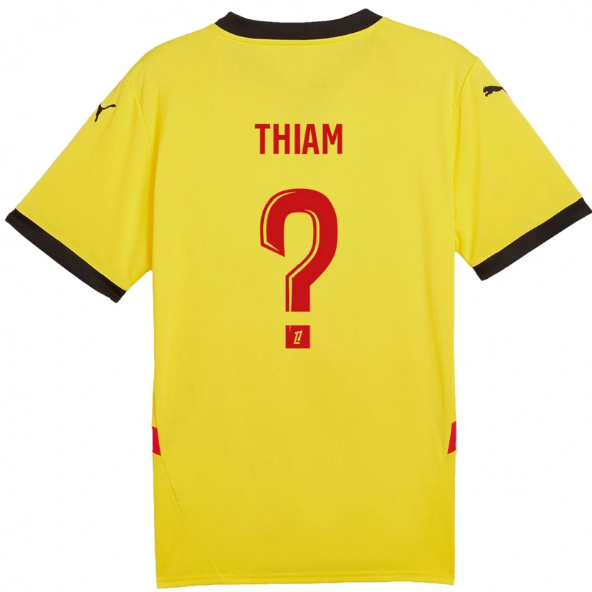 Danxen Enfant Maillot Mamadou Thiam #0 Jaune Rouge Tenues Domicile 2024/25 T-Shirt