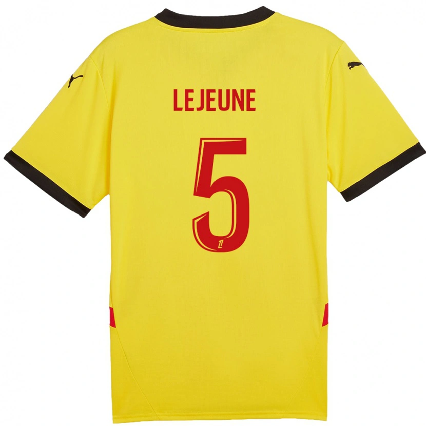 Danxen Enfant Maillot Romane Lejeune #5 Jaune Rouge Tenues Domicile 2024/25 T-Shirt