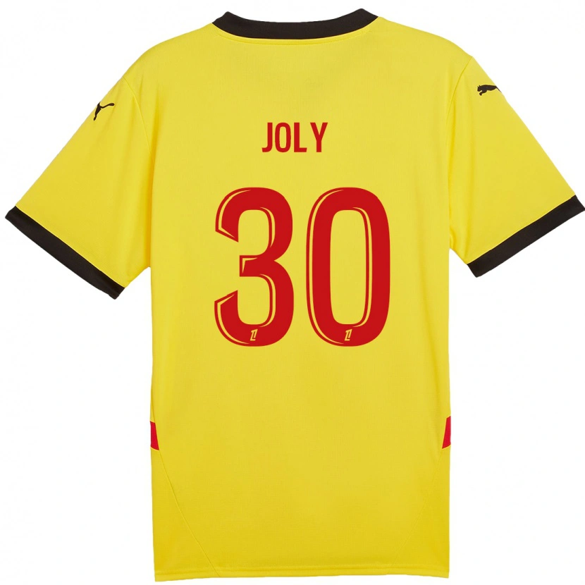 Danxen Enfant Maillot Blandine Joly #30 Jaune Rouge Tenues Domicile 2024/25 T-Shirt