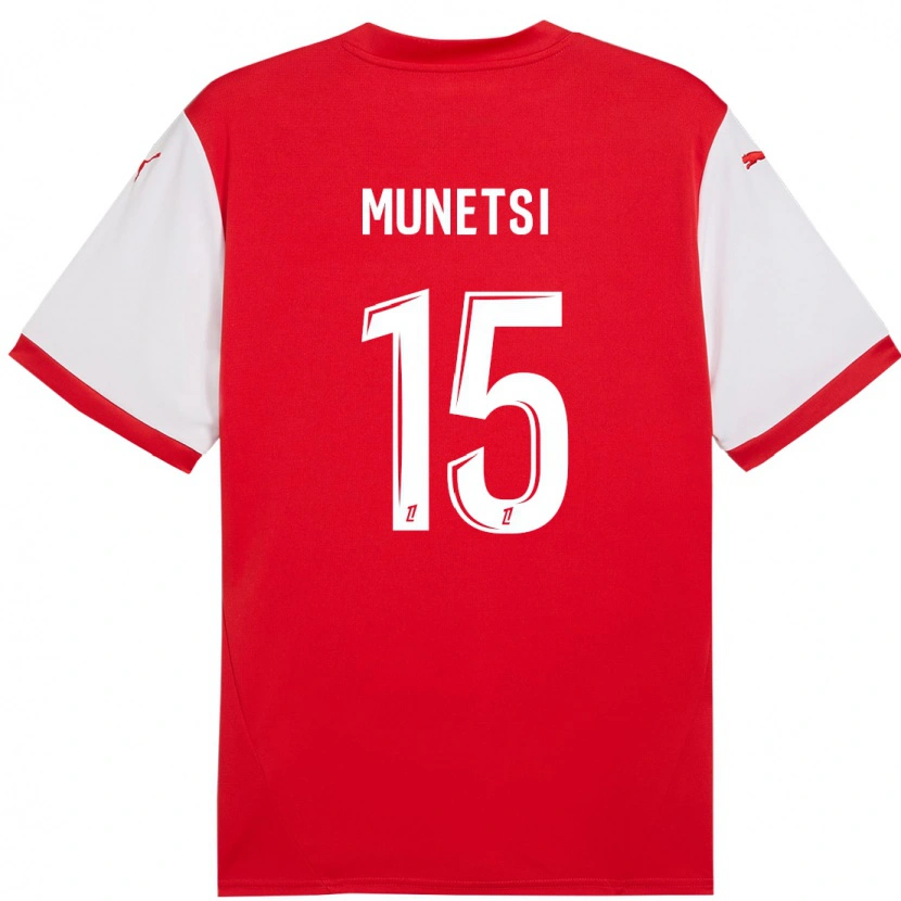 Danxen Enfant Maillot Marshall Munetsi #15 Rouge Blanc Tenues Domicile 2024/25 T-Shirt