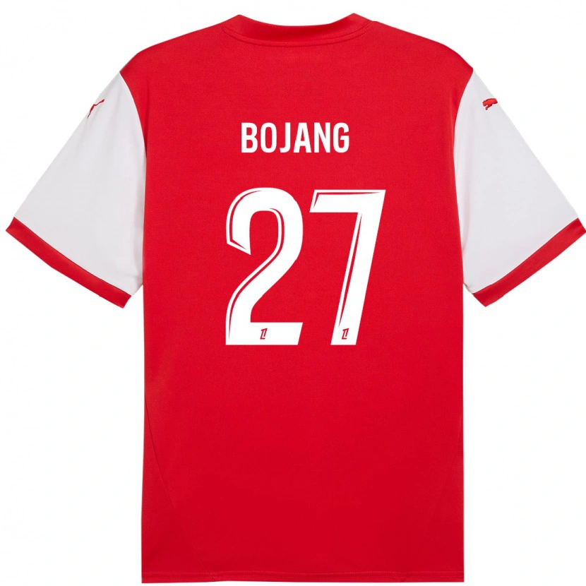 Danxen Enfant Maillot Adama Bojang #27 Rouge Blanc Tenues Domicile 2024/25 T-Shirt