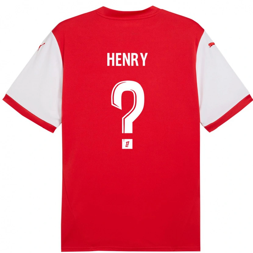 Danxen Enfant Maillot Kobi Henry #0 Rouge Blanc Tenues Domicile 2024/25 T-Shirt