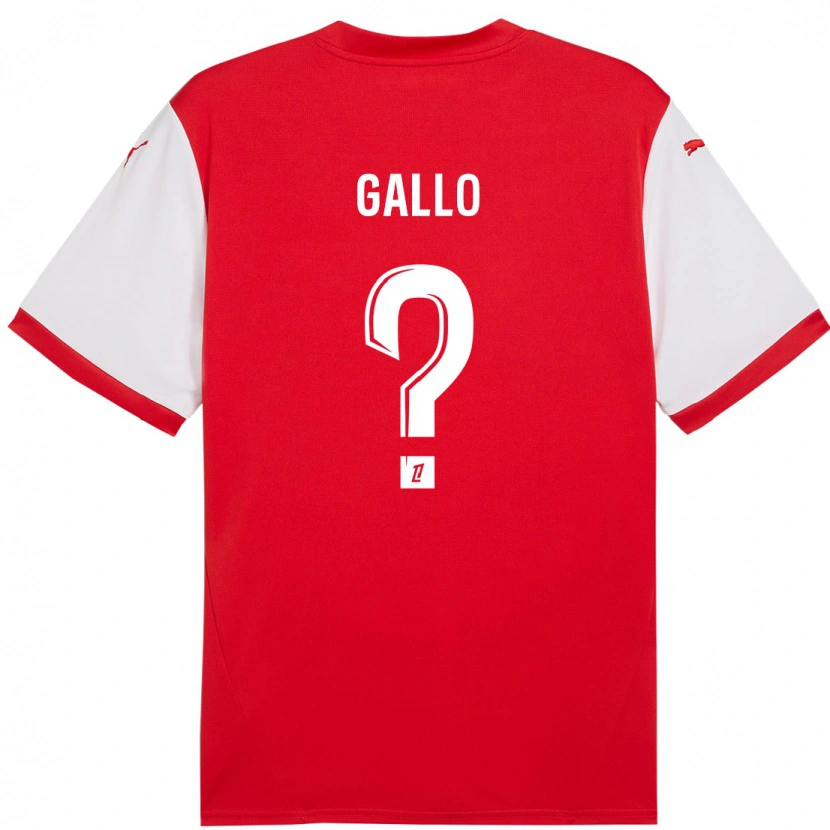 Danxen Enfant Maillot Noan Gallo #0 Rouge Blanc Tenues Domicile 2024/25 T-Shirt