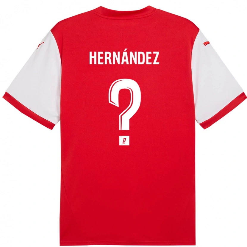 Danxen Enfant Maillot Melvin Hernández #0 Rouge Blanc Tenues Domicile 2024/25 T-Shirt