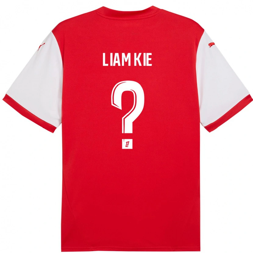 Danxen Enfant Maillot Khalil Liam Kie #0 Rouge Blanc Tenues Domicile 2024/25 T-Shirt