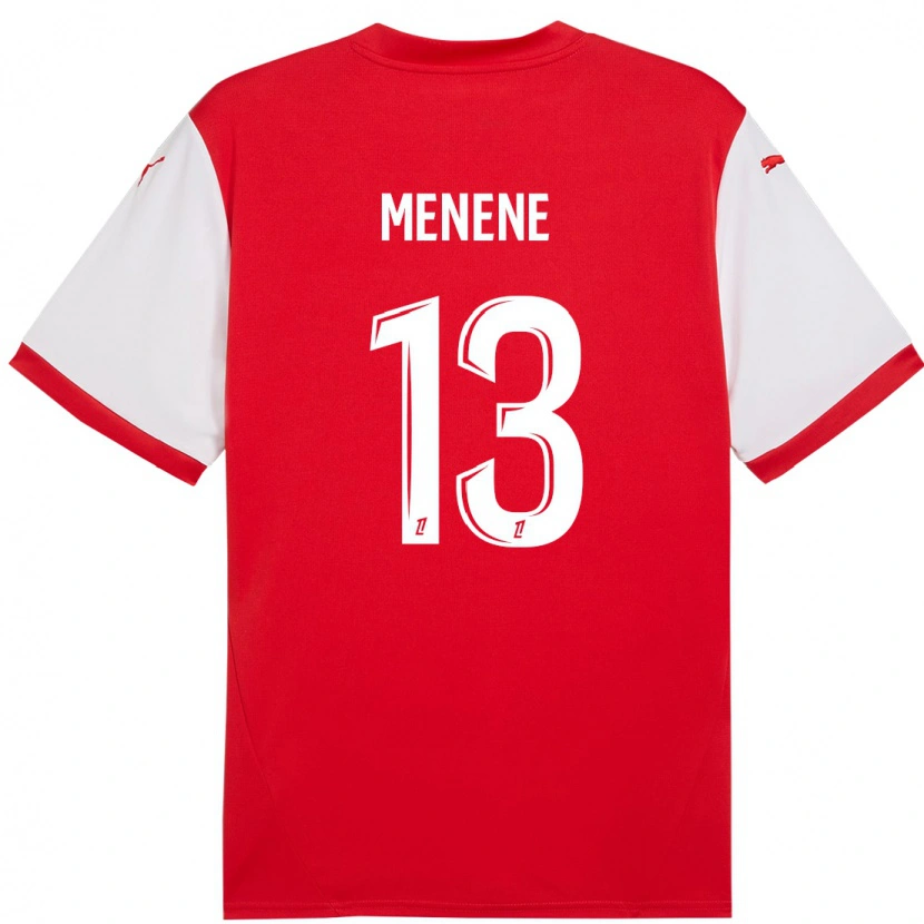 Danxen Enfant Maillot Meyong Menene #13 Rouge Blanc Tenues Domicile 2024/25 T-Shirt