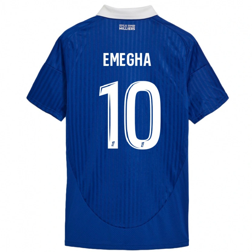 Danxen Enfant Maillot Emanuel Emegha #10 Bleu Blanc Tenues Domicile 2024/25 T-Shirt