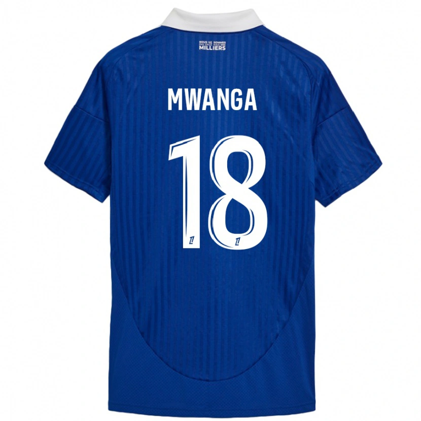 Danxen Enfant Maillot Junior Mwanga #18 Bleu Blanc Tenues Domicile 2024/25 T-Shirt