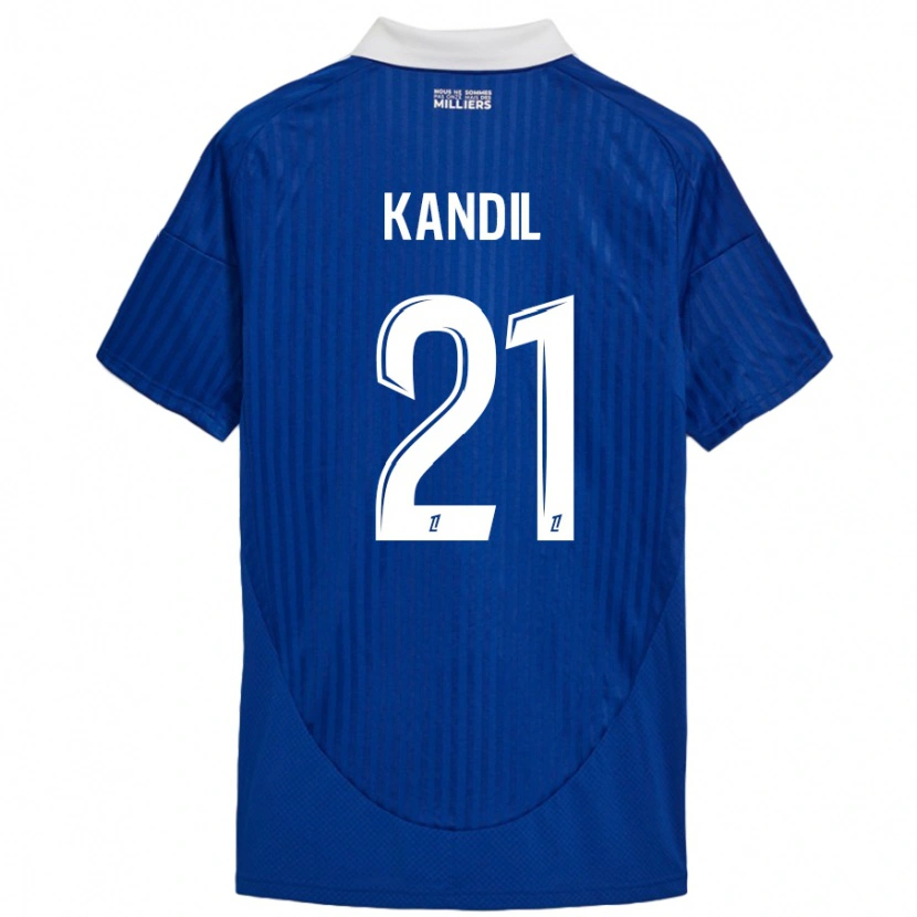 Danxen Enfant Maillot Nordine Kandil #21 Bleu Blanc Tenues Domicile 2024/25 T-Shirt