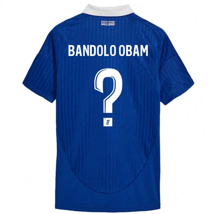 Danxen Enfant Maillot Randy Bandolo Obam #0 Bleu Blanc Tenues Domicile 2024/25 T-Shirt