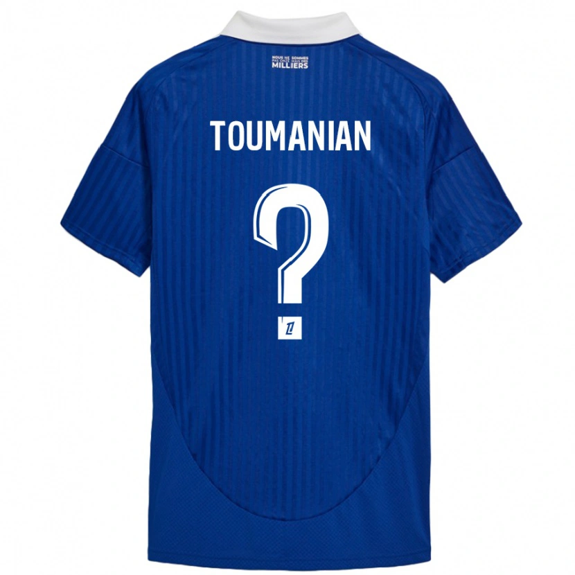 Danxen Enfant Maillot Anthony Toumanian #0 Bleu Blanc Tenues Domicile 2024/25 T-Shirt