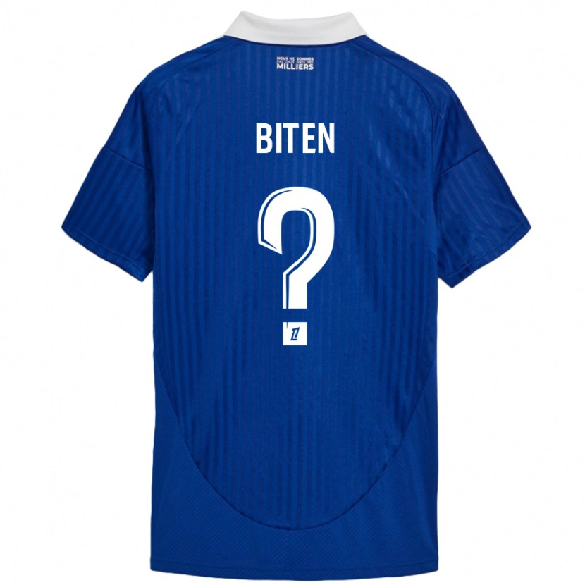 Danxen Enfant Maillot Clancy Valère Biten #0 Bleu Blanc Tenues Domicile 2024/25 T-Shirt