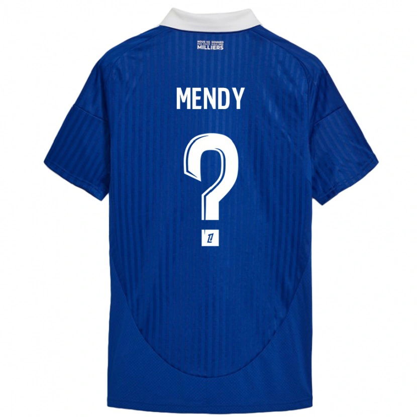 Danxen Enfant Maillot François Mendy #0 Bleu Blanc Tenues Domicile 2024/25 T-Shirt