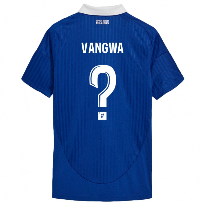 Danxen Enfant Maillot Jilva Vangwa #0 Bleu Blanc Tenues Domicile 2024/25 T-Shirt