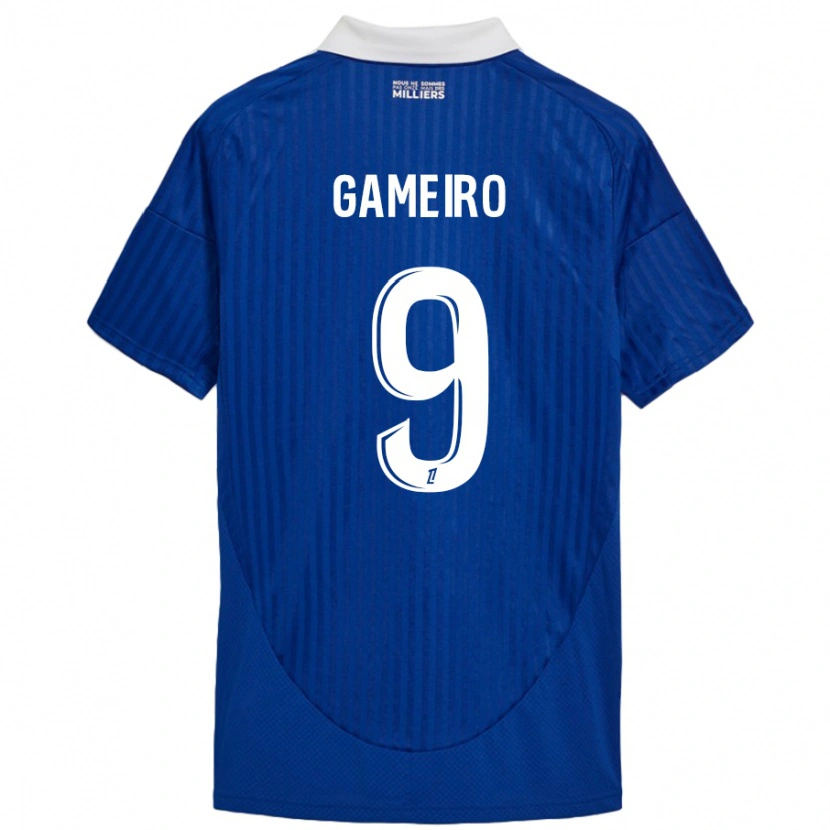 Danxen Enfant Maillot Kévin Gameiro #9 Bleu Blanc Tenues Domicile 2024/25 T-Shirt