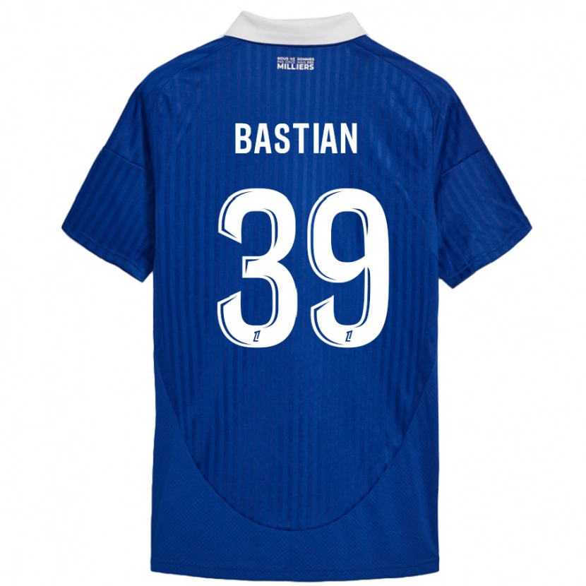 Danxen Enfant Maillot Maxime Bastian #39 Bleu Blanc Tenues Domicile 2024/25 T-Shirt