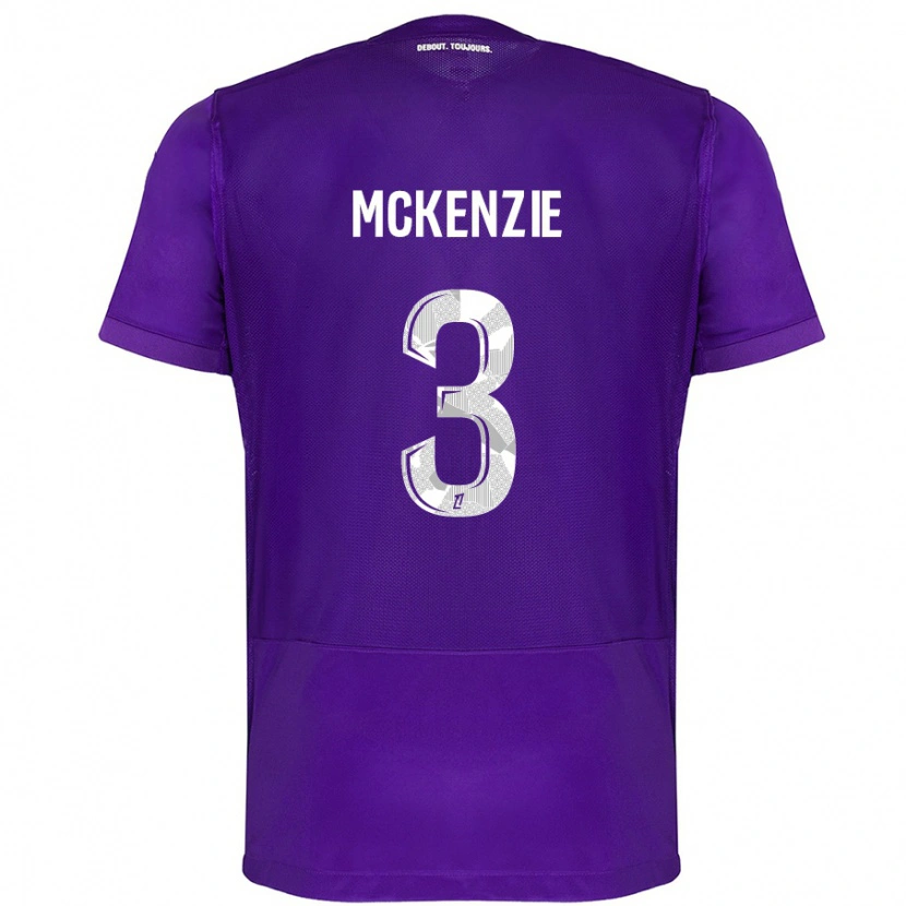 Danxen Enfant Maillot Mark Mckenzie #3 Violet Blanc Tenues Domicile 2024/25 T-Shirt