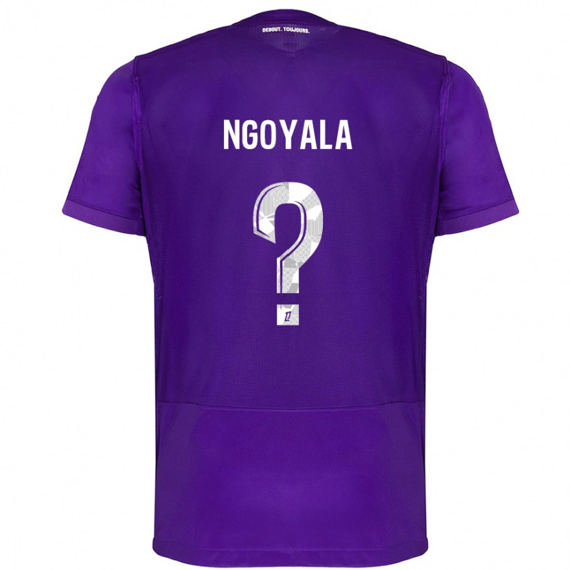 Danxen Enfant Maillot Frédéric Efuele Ngoyala #0 Violet Blanc Tenues Domicile 2024/25 T-Shirt