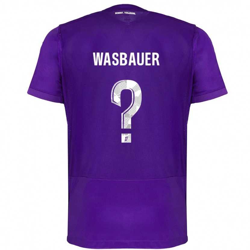 Danxen Enfant Maillot Nicolas Wasbauer #0 Violet Blanc Tenues Domicile 2024/25 T-Shirt