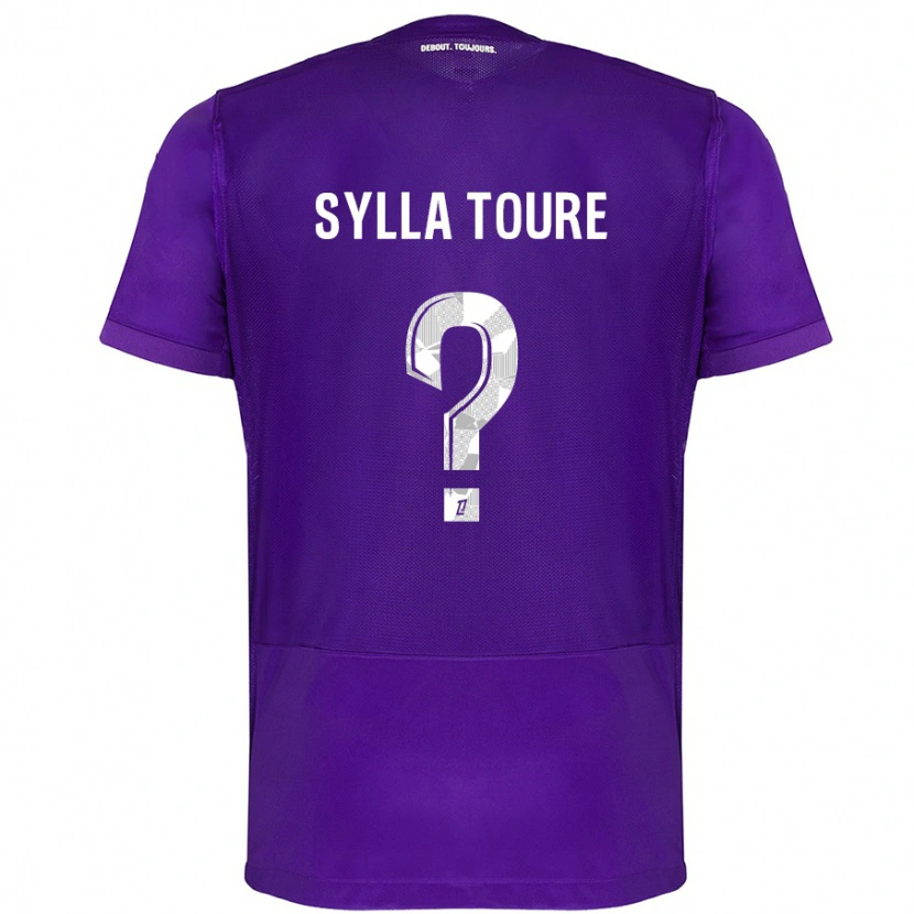 Danxen Enfant Maillot Ismael Sylla Touré #0 Violet Blanc Tenues Domicile 2024/25 T-Shirt