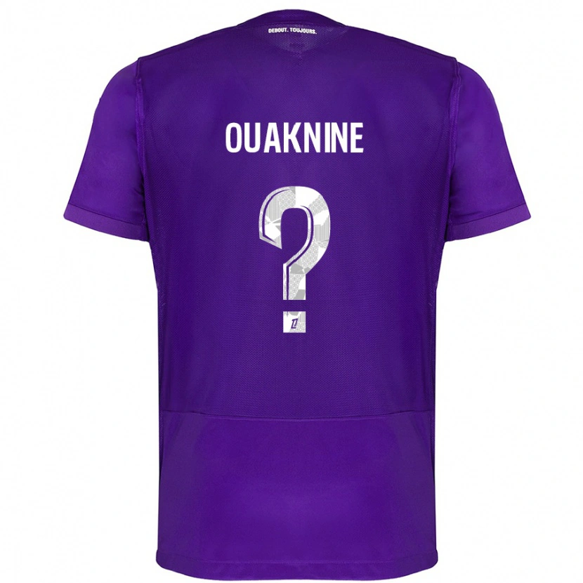 Danxen Enfant Maillot Jules Ouaknine #0 Violet Blanc Tenues Domicile 2024/25 T-Shirt